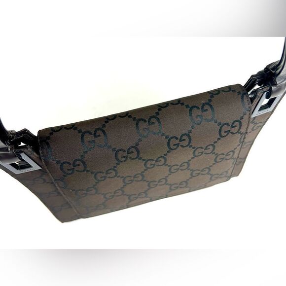 Gucci Brown and Black GG Monogram Shoulder Bag - Picture 5 of 17